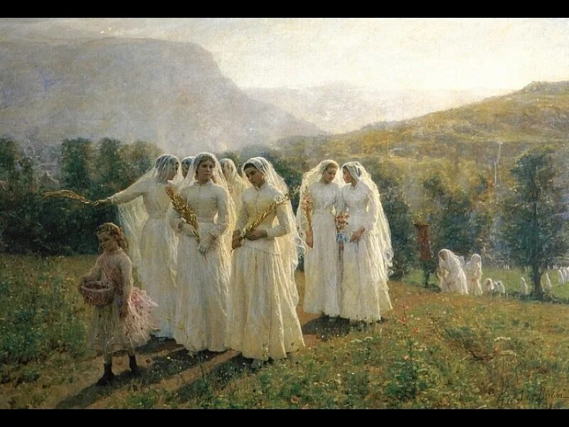 Только после его картин. Жюль бретон. жюль бретон картины. художник jules breton.