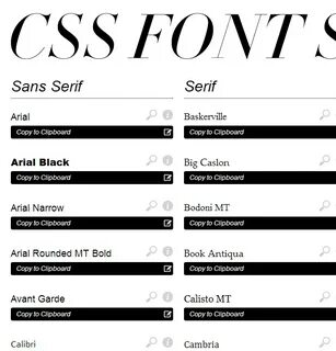 Font arial html