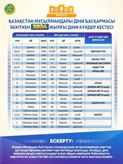 Календарь рамадан 2024 начало и конец пост