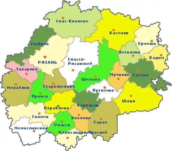 Рязанская область города список. Карта Рязанской области с районами. Рязанская обл карта по районам. Карта районов Рязанской области с границами районов. Рязанская обл с районами на карте.