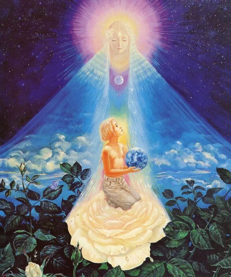 Мама воздух мама свет. Свет Божественной любви. Эзотерическая живопись. Внутренний свет. Энергия божественного света.