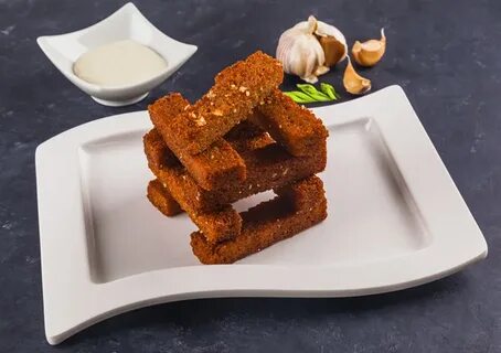 Гренки из бородинского хлеба как в ресторане