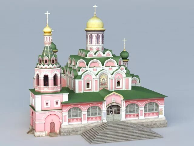 Церковь 3д модель. 3d модель церковь колотиловка. 3d model church храмов москвы. модель храма в 3ds max. казанский собор 3д.