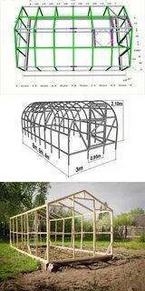 Деревянная теплица чертеж