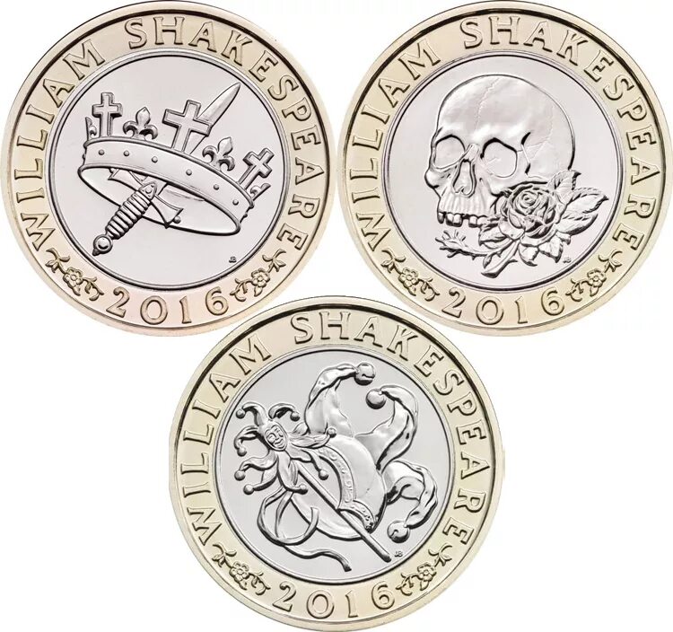 Монета 2 фунта великобритания. Портрет шекспира на монете. Монеты шекспира. Монеты шекспира. Монеты шекспира.
