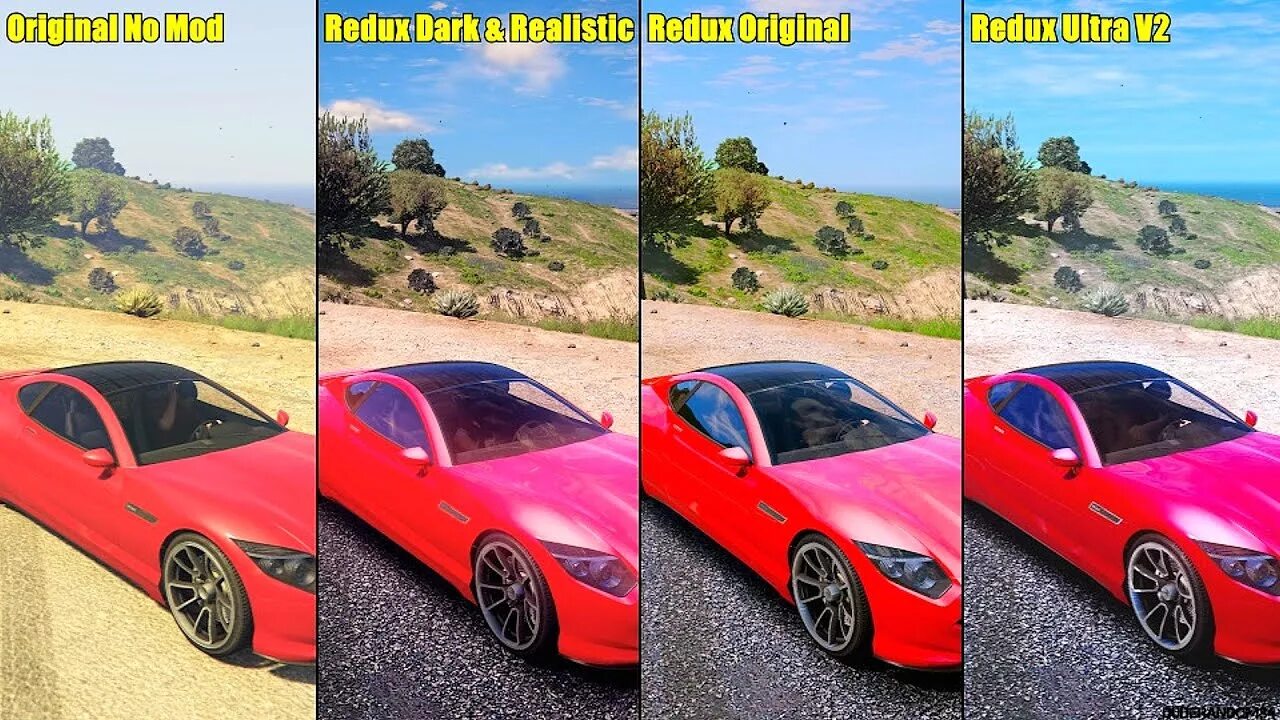 Reshade redux. Гта 5 редукс. gta v redux vs original. гта 5 графика и редукс сравнение. гта 5 и гта 5 redux сравнение.