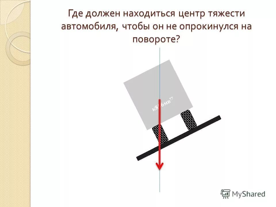 Центр тяжести машины. Центр тяжести машины