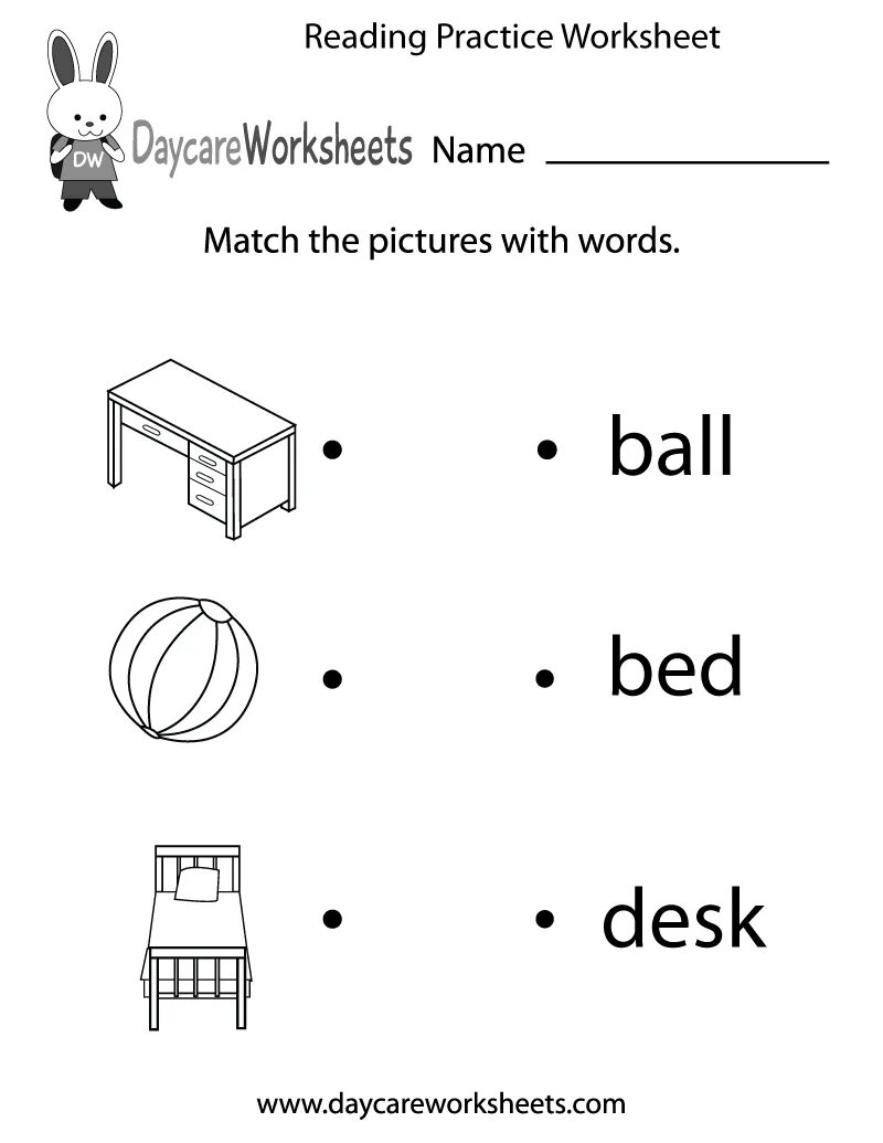 Write the words bed
