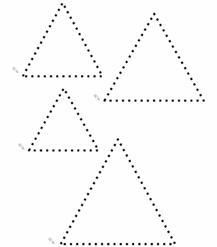 Треугольник задания для детей. Геометрические фигуры для детей. Обводка геометрических фигур. Обведи треугольник. Треугольник пунктиром.