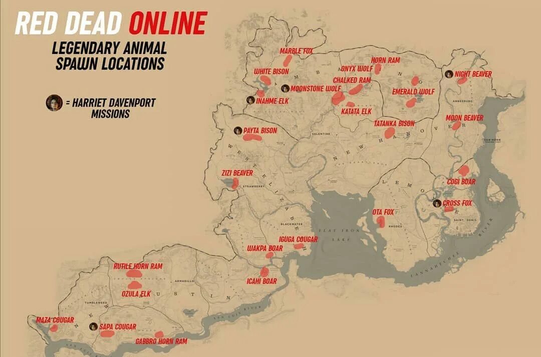Mapping rdr 2. Red dead redemption 2 легендарный на карте. red dead redemption 2 легендарные животные на карте. red dead redemption 2 карта животных. rdr 2 легендарные животные карта.
