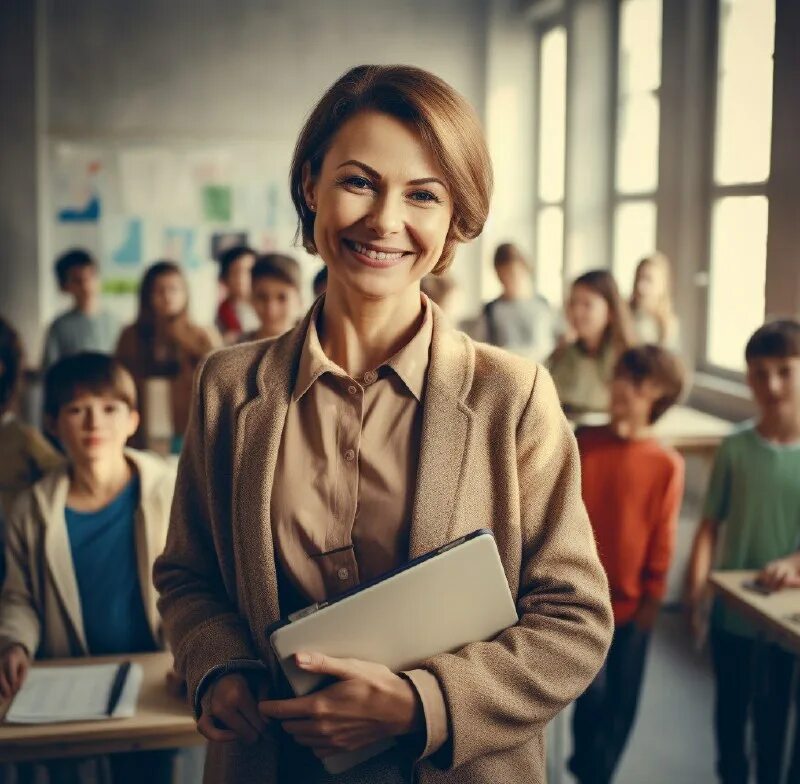 добрый учитель. улыбающаяся женщина учитель. педагог пишет на доске. футболка учителю. учителя классные особенно.