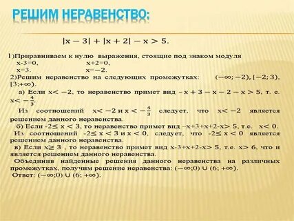 Модуль числа уравнения и неравенства