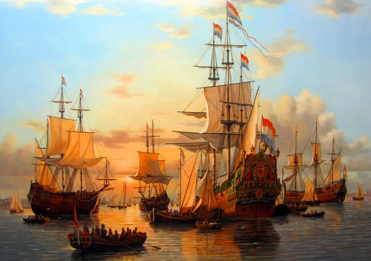 Эпоха парусного флота. Корабль де Зевен Провинсиен. Де Зевен Провинсиен Фрегат 17 века. Корабль Адмирал де Рюйтер. Адмирал де Рюйтер корабль парусный.