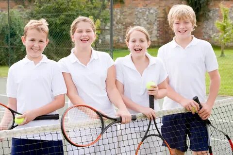 Friend plays tennis