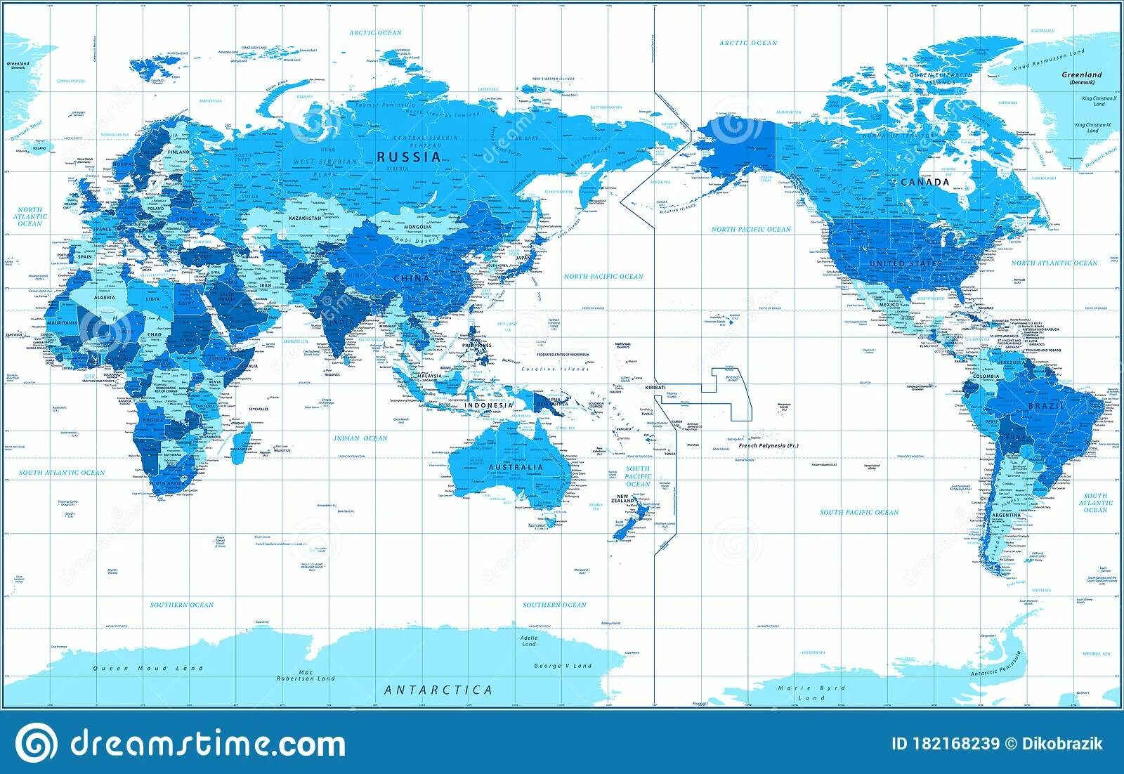 Карта цвета синего. Карта мира голубого цвета. Карта мира с тихим океаном в центре. Карта мира в синем цвете. Фоновая окраска на политической карте.