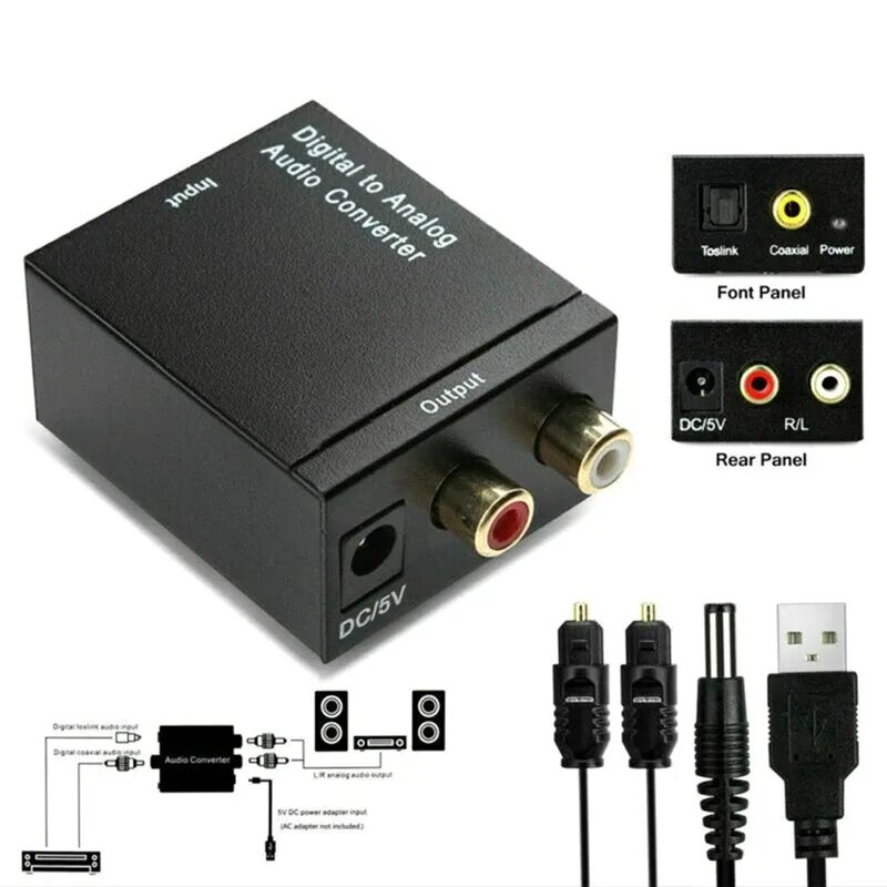 Цифро-аналоговый преобразователь dk201 s/pdif - rca. Конвертер digital toslink \ coaxial to rca analog \ 3. Optical digital audio сплиттер. Переходник toslink на 5. 5mm jack.