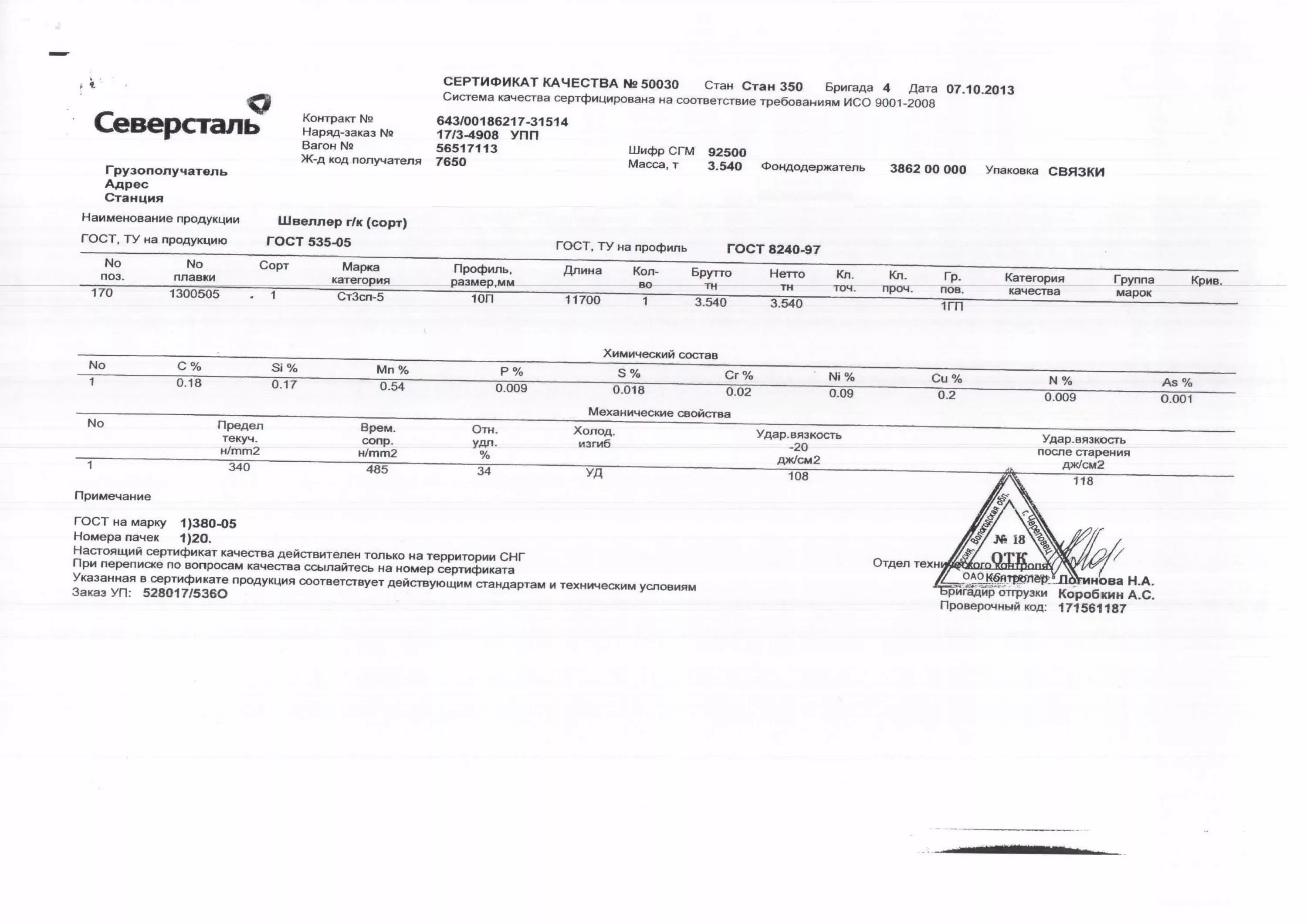 сертификат п