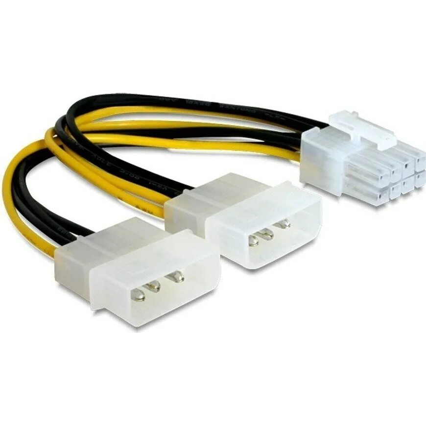 Gembird cc-PSU-81. Переходник 2 Molex PCI-E 6pin. Переходник 2 молекс 8 пин PCI-E. Кабель ATCOM PCI-E 8-Pin - 2 x 3-Pin Molex (at8604) 0.15 м. Без дополнительного питания