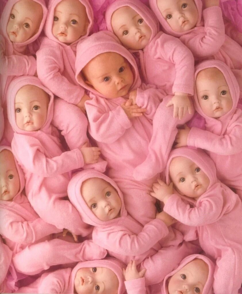 Anne Geddes куклы. Много детей. Много маленьких детей. Дети много детей.