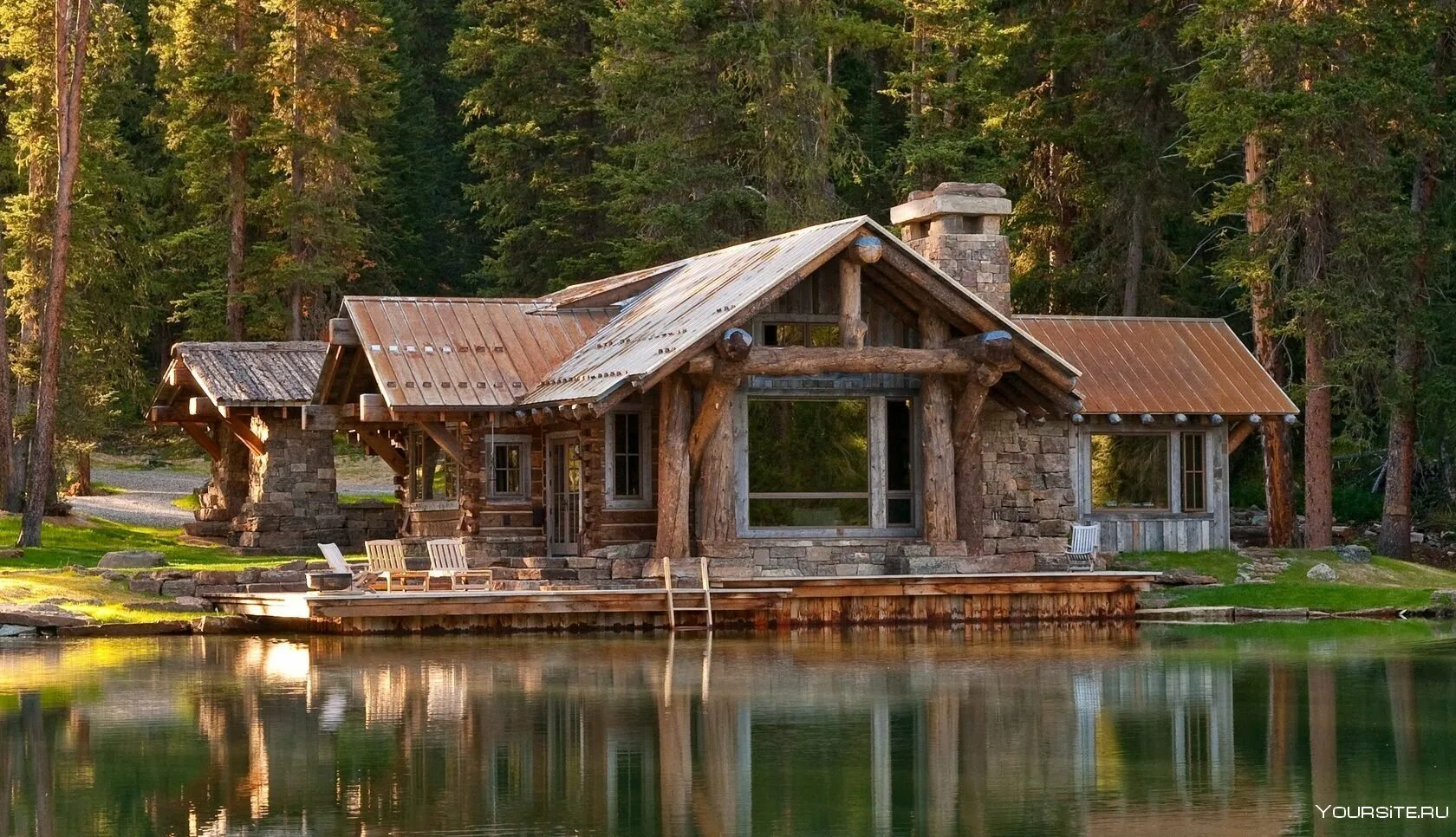Дом на берегу омск. Лес горы штат Монтана домик у озера. Хижина штата Мэн. Дом у озера (США, 2006). Шале у озера Сортавала.