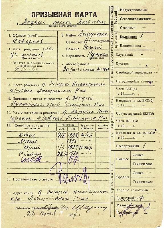В каком военкомате личное дело