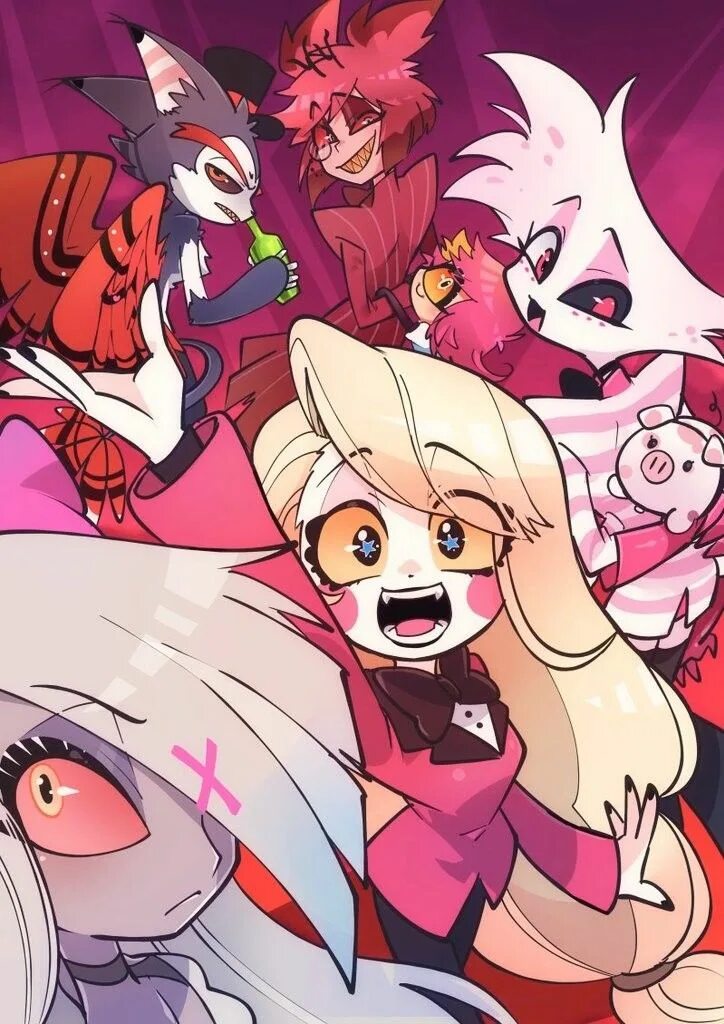 Hazbin doom. Хаск и чарли отель хазбин арт. hazbin hotel чарли и энджел.