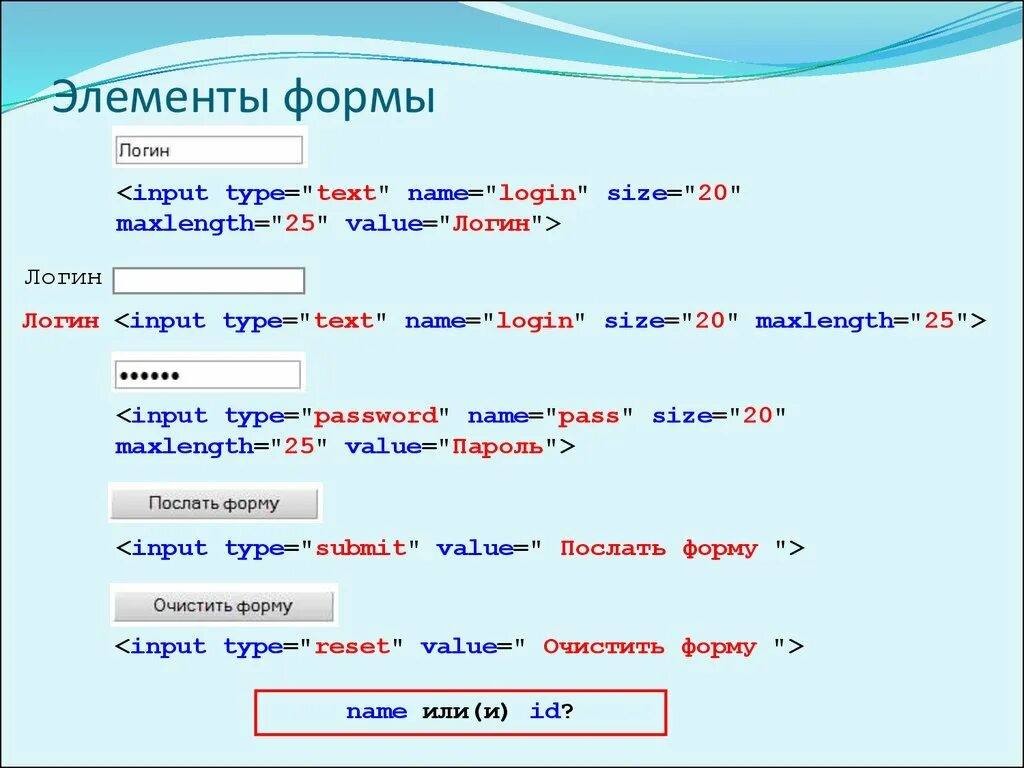 Состояния элементов формы. Элементы формы html. Элементы формы input. Примеры общего элемента формы. Ячейки форма html.