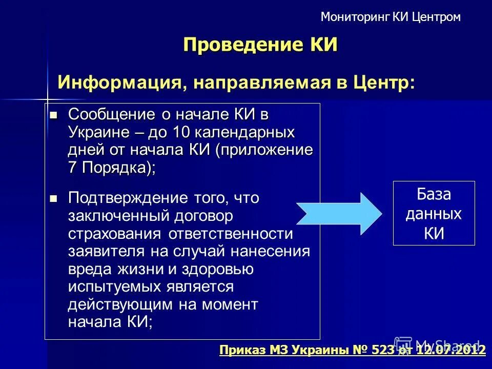 Приказ центра здоровья