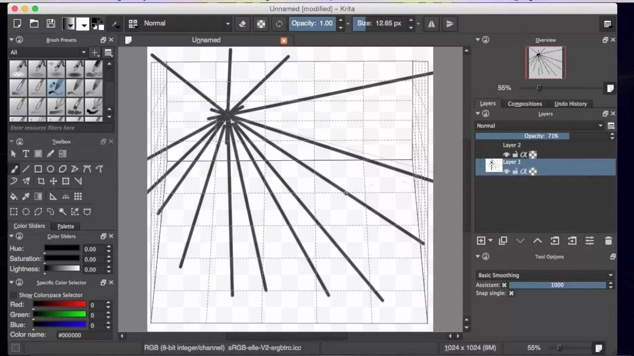 Как отменить в крите. Крита assistant tool. перспектива krita. перспективная сетка в крите. модульная сетка в krita.