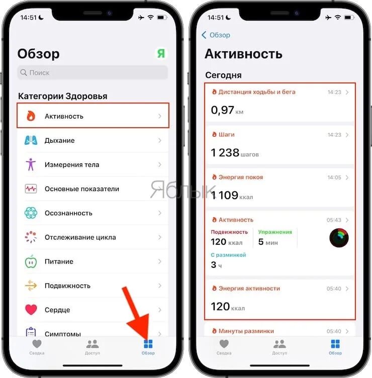 В каком приложении шаги