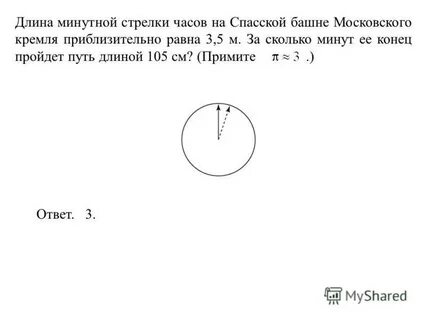 Длина минутной стрелки