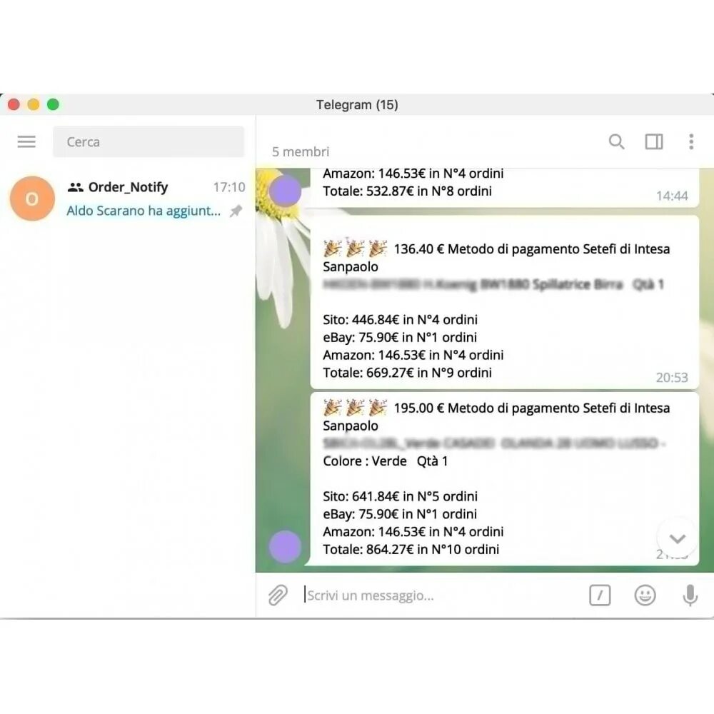Telegram module. Telegram module