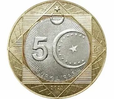 Монета 5 лир турция