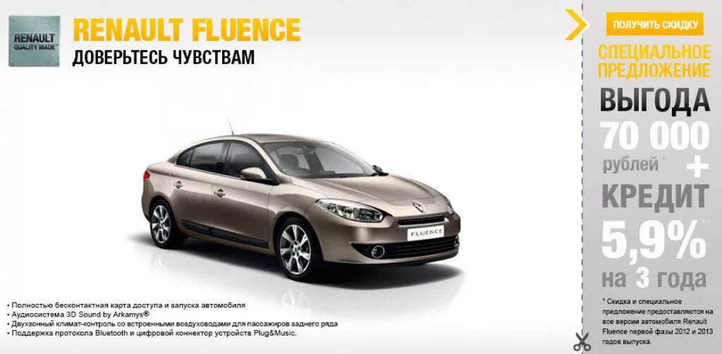 Renault fluence размер