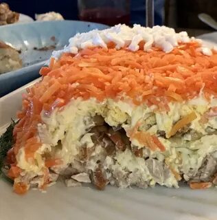 Лисья шубка с курицей рецепт