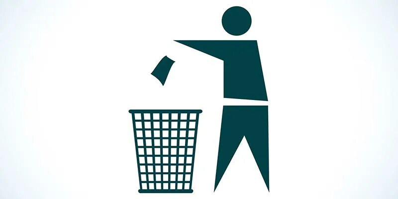 Don t throw trash. Trash bin vector. waste disposal problem. trash bin logo. garbage disposal plan.