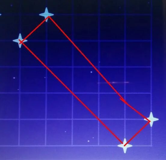 Выдели синим цветом вершины. Звезда с 7 вершинами.