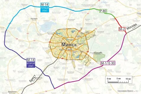 Протяженность кольцевой дороги