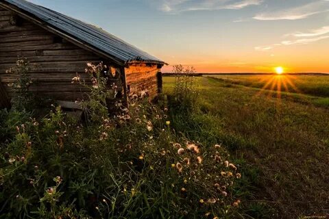 Восход солнца в селе