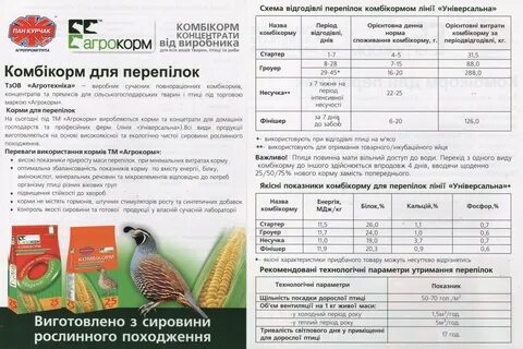 Кормлю перепелов комбикормом