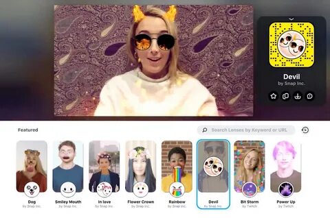 You can now use Snapchat lenses in Twitch, Google Hangouts, and other deskt...