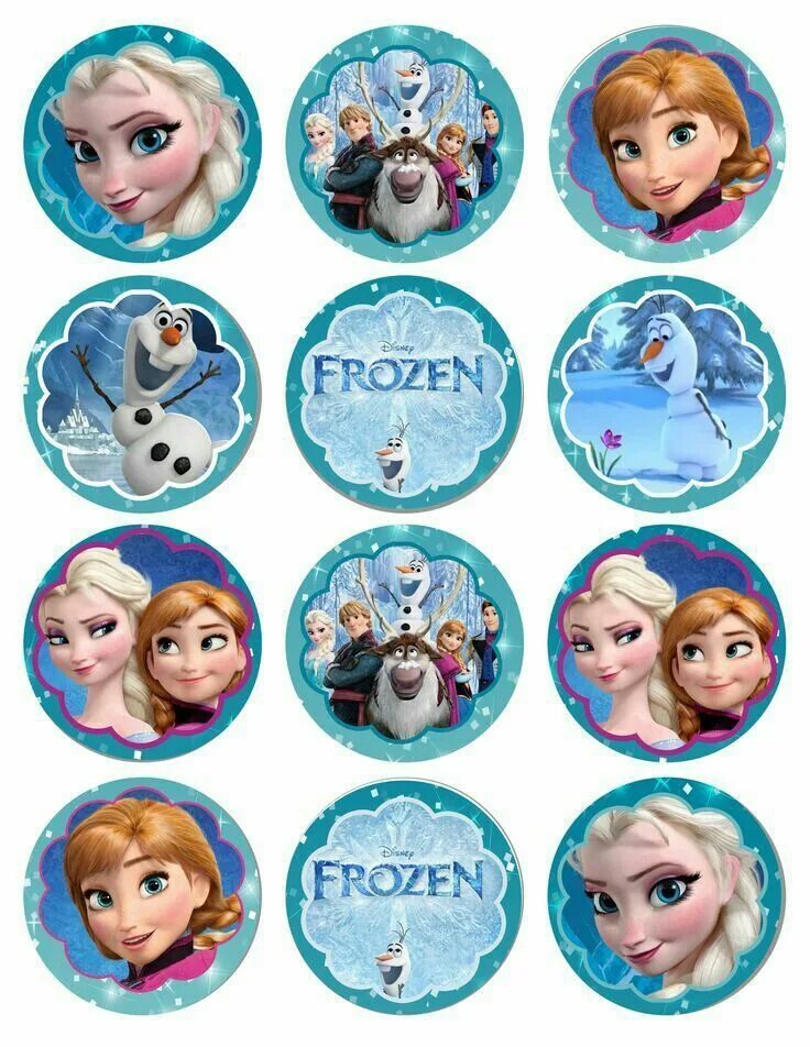 Катушка frozen. Холодное сердце для капкейков.