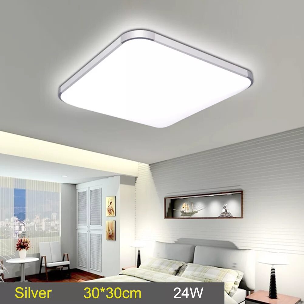 Лампа на потолке фото Ultra thin Modern LED ceiling light Round simple decoration fixtures study dinin