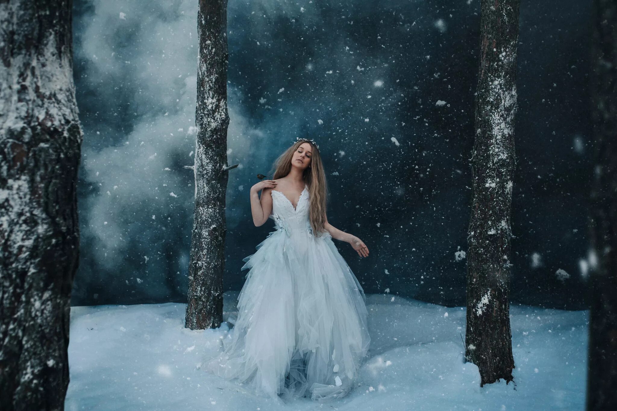 Зимняя фотосессия в лесу девушек. Девушка в Снежном лесу. Зимняя фотосессия в лесу в платье. Фотосессия в заснеженном лесу.