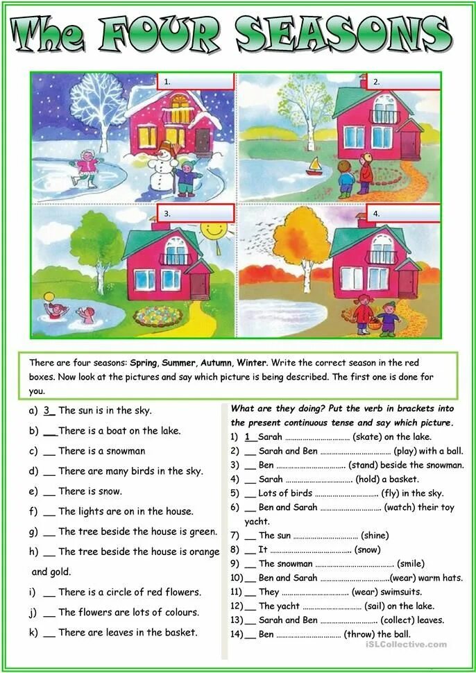 There are four seasons. Задание на времена года в английском языке. Seasons задания на английском. Seasons 2 класс Worksheet. Weather exercises for Kids.