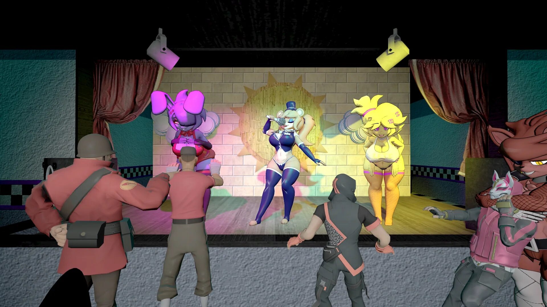 All scene frenni. Fredina Foxy. Fredina (cally3d) Бонни. Fredina's Nightclub Фокси. Five Nights at frennis Night Club.