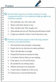 Simple sentence exercises