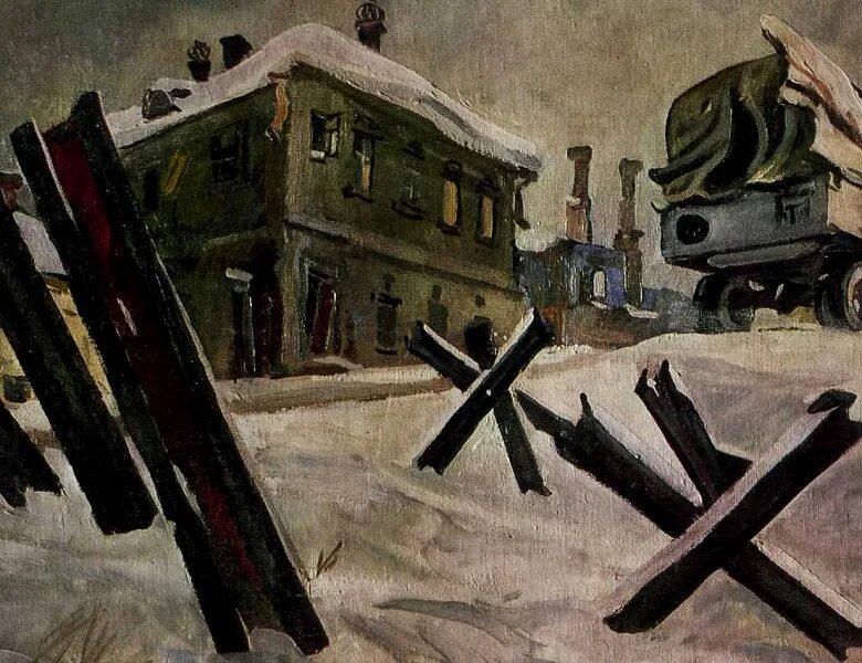 Город дейнека 1942. Окраина москвы ноябрь 1941 года дейнека. картина дейнека окраина москвы.