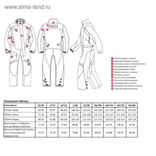 Размер комбинезона m