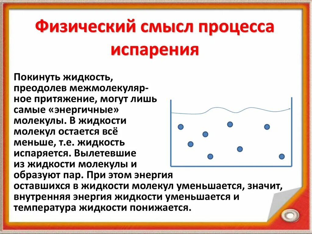 Физический смысл процесса испарения. Процессы испарения и конденсации. Поглощение энергии при испарении. Процессы испарение (транспирация). Парообразование кипение процесс